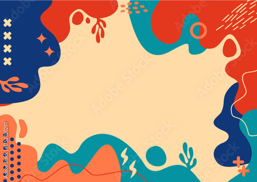 Background aesthetic abstract ,leaf background, hand drawn minimal background