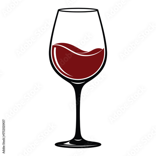 Elegant wine glass filled with rich red wine enjoy a refreshing drink cheers celebration toast wine tasting beverage enjoyment
