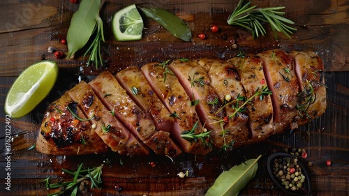 Raw Meat on Cutting Board