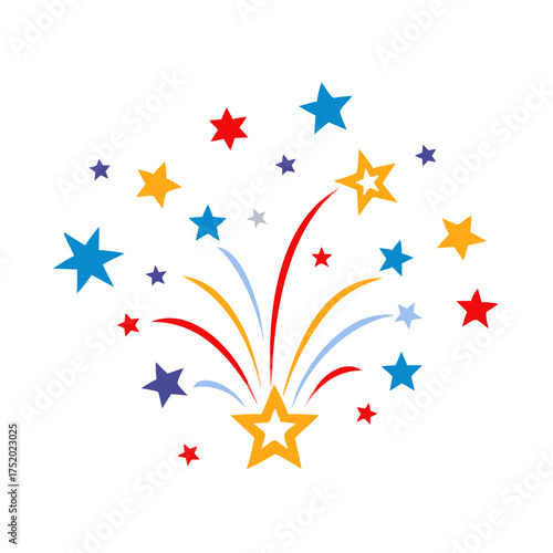 Celebrate success with vibrant starbursts, adding a festive touch to your designs and injecting joy into any project with this modern design element