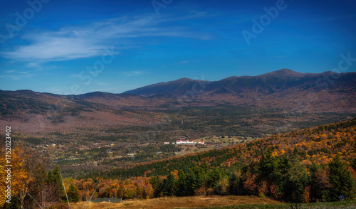 View of the Presidential range, with Mount Washington