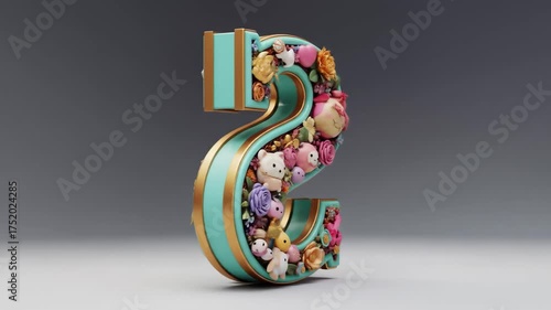 Captivating Floral Alphabet Animation: 'S' Letter Design with Unique Embellishments