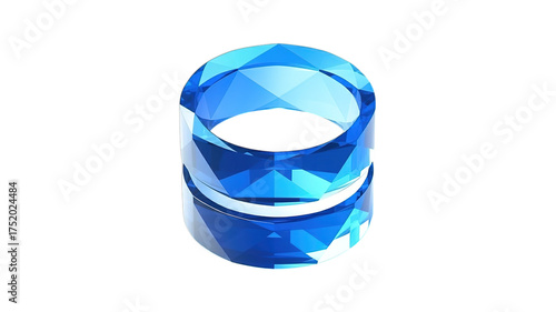 Dazzling faceted sapphire blue gemstone ring with brilliant facets and elegant design, perfect for luxury jewelry and fashion