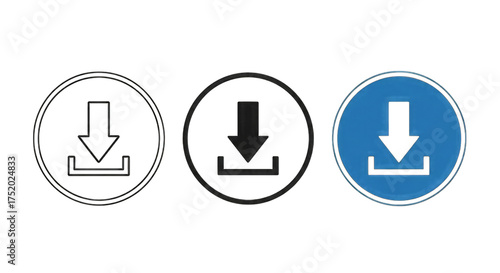 Free Download Download icon variations in a row symbol graphic isolated on a transparent background - GFXLoad