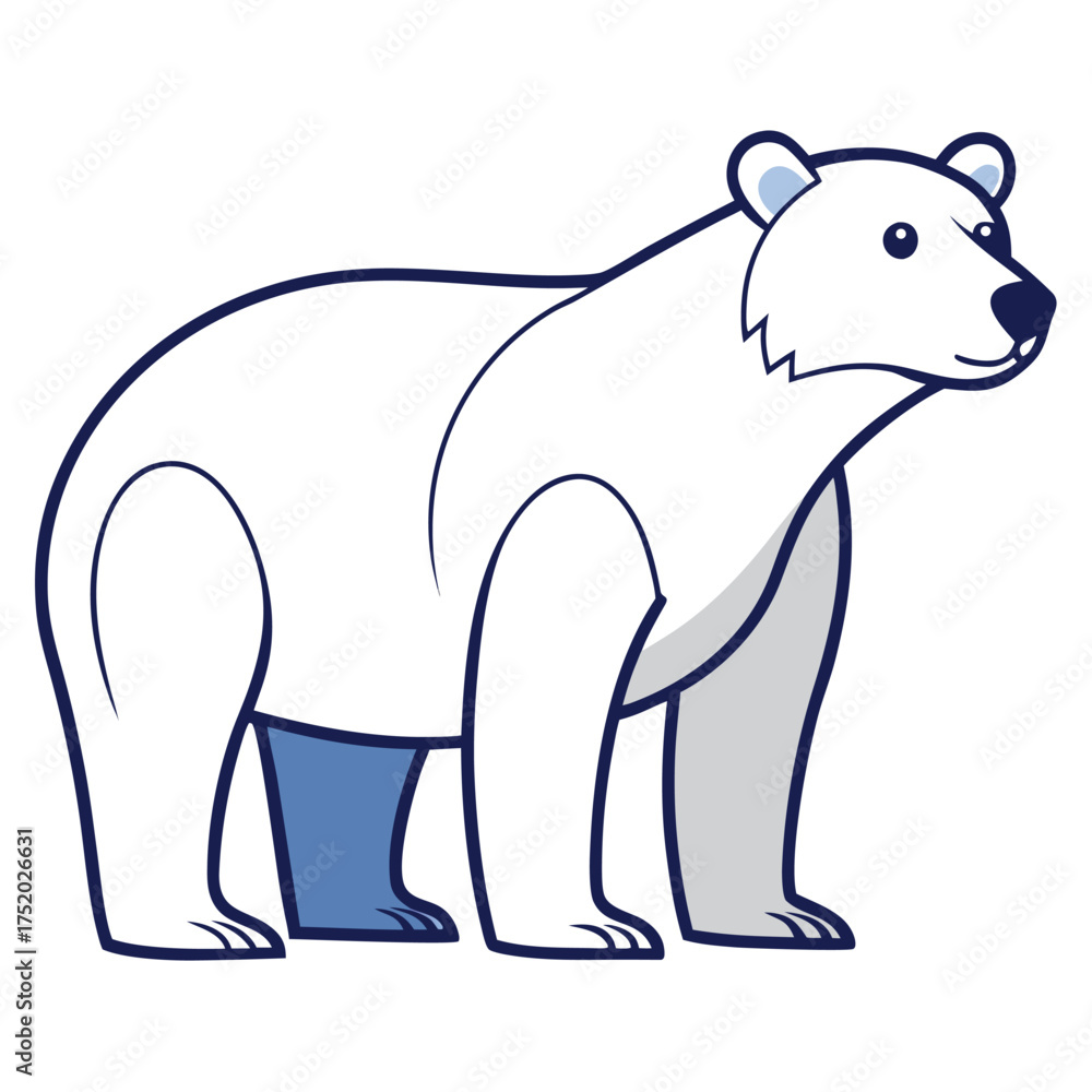 Fototapeta premium polar bear vector