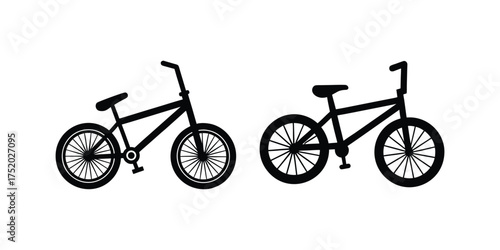 bmx bike silhouette icon vector illustration design