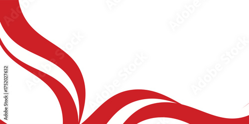 Vector red line background curve element with white space. vector illustration eps10