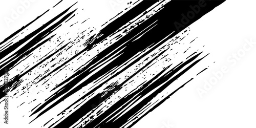 black white brush pattern car sticker banner abstract sporty lines black white color combination grunge brush pattern modern racing motorsport design.