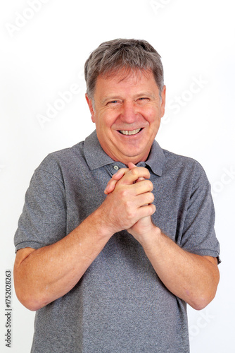 Wallpaper Mural handsome Middle aged  man on white background Torontodigital.ca