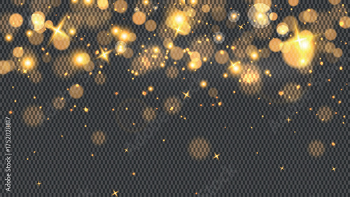 Twinkling Star Background – Glitter, Sparkle, Glow, Light Effect, Transparent Overlay for Holiday, Fantasy, Celebration Design