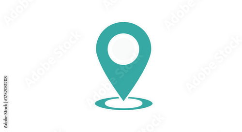 Map pin icon for location, destination, and address. GPS navigation marker symbol. Point on a map for position and place. Check-in spot. Place pointer for travel guide.