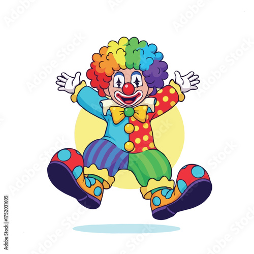 Mascot Illustration of a Wacky Carnival Clown