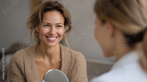 Skincare consultation for facial rejuvenation with cosmetic specialist