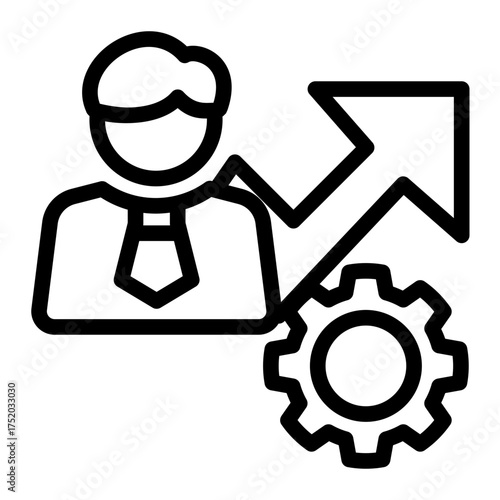 Competency Advancement Enhancement icon from the Personal Growth icon collection (Outline Style)