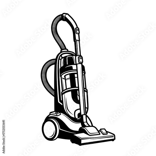 Upright Vacuum Cleaner Illustration.