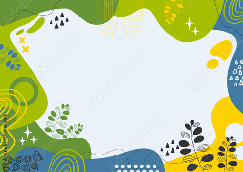 Background aesthetic abstract ,leaf background, hand drawn minimal background
