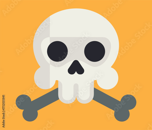 Vector art of skull and crossbones in a halloween illustration