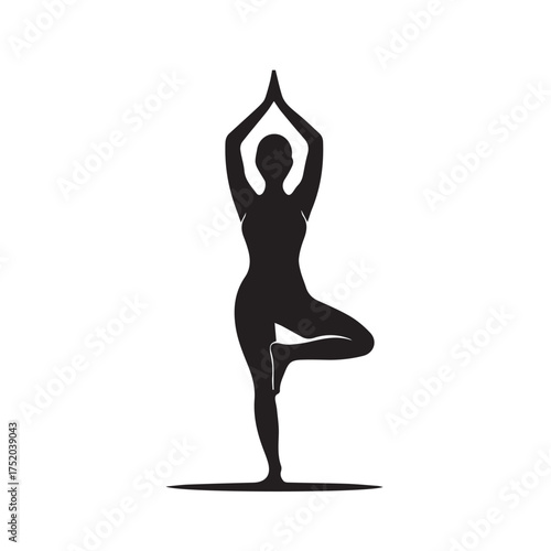 A person is doing yoga or meditating
