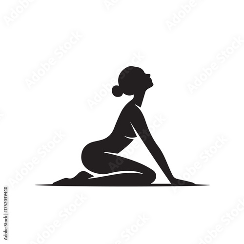 A person is doing yoga or meditating
