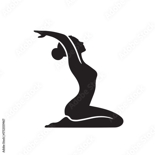 A person is doing yoga or meditating
