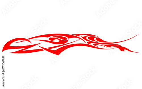 Stylized Jaguar Silhouette: A sleek, red stylized silhouette of a jaguar in motion, a symbol of speed, power, and agility, set against a minimalist backdrop.