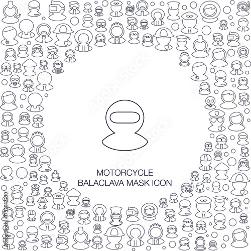 Notorcycle Balaclava Mask Icon