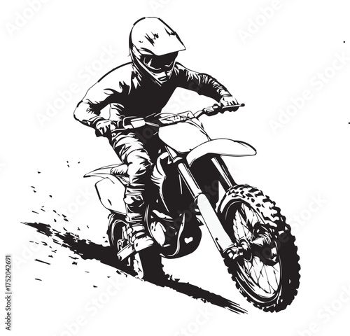 motocross rider silhouette