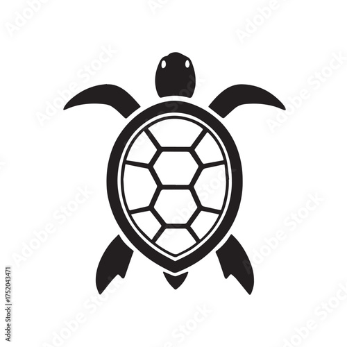 Sea turtle or tortoise silhouette
