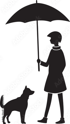 girl with dog