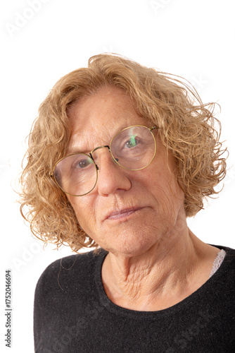 Wallpaper Mural attractive mature woman with curly hair Torontodigital.ca