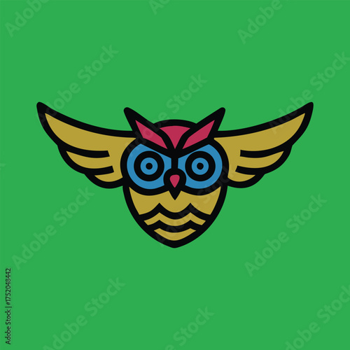owl on white Ai generated