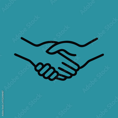 handshake icon vector illustration Ai generated