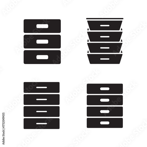 Drawer Organizer Desk Supply Icons