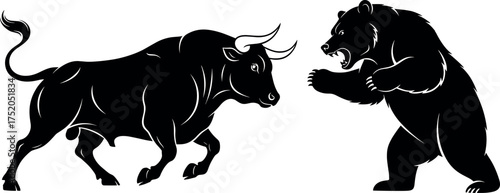 bull, bear, finance, market, stock, trading, investment, economy, symbol, power, business, risk, aggression, competition, strategy,
