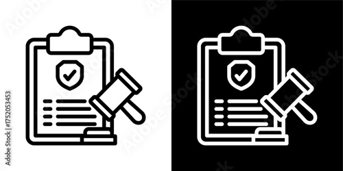 Regulation  Icon Of Flat Black And White Style Vector 