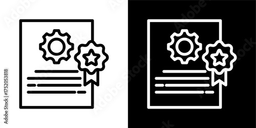 Charter  Icon Of Flat Black And White Style Vector 