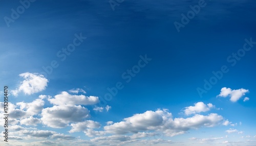 sunny blue sky backgrond with clouds panorama photo