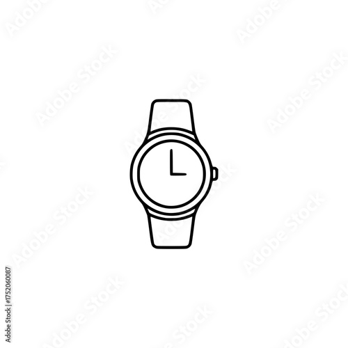 Minimalist Watch Icon Elegant Timekeeping Design for Digital and Print Projects