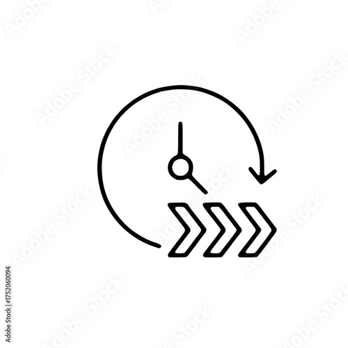 Fast Time Lapse Deadline Management Icon Design for Productivity and Efficiency