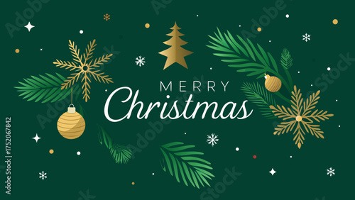 christmas background with christmas tree