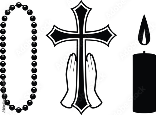 All Souls Day Illustration. Christian Remembrance Design. Holy Day Artwork. Spiritual Memorial Illustration. Faith and Prayer Design. Religious Holiday Artwork. Peaceful Candle Illustration. All Souls