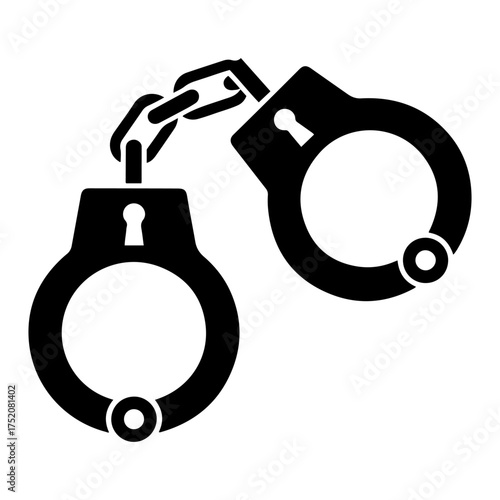 police handcuffs crime arrest silhouette icon