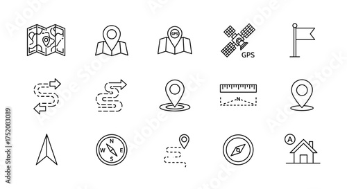 FAQ, question mark speech bubble, and help icon set. Vector line art symbols for customer support, website interface, and information graphic. Minimalist query sign.