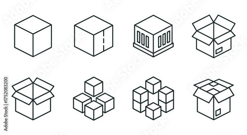 Sound volume control icon set. Audio speaker symbol collection. Mute, unmute, and soundwave signs for user interface. Vector line pictogram for web and mobile app design.