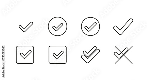 Logistics warehouse line icon set. Forklift, pallet jack, storage rack. Cargo transportation. Freight shipping, distribution. Inventory management. Supply chain delivery vector.