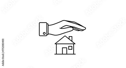 Long protective industrial gray rubber glove isolated on white background. Safety gauntlet for heavy duty work, chemical resistant for cleaning. Hand protection equipment.