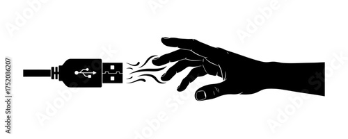 Experience the dynamic digital connection and seamless data flow from USB technology to human touch