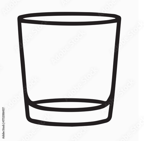 empty glass on white background