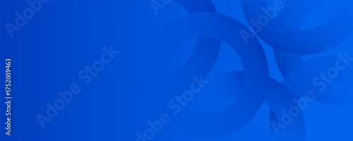 Abstract blue gradient overlapping circle shape background vector design. eps10