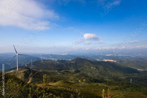 wind turbine in the mountains
